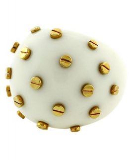 Vince Camuto Ring, Cream Resin Screw Stud Dome Ring   Fashion Jewelry   Jewelry & Watches