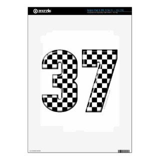 37 auto racing number iPad 3 decals
