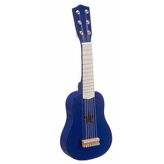 wooden play guitar blue by mini u (kids accessories) ltd