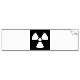 Radiation Trefoil Sign Symbol Warning Sign Symbol Bumper Stickers