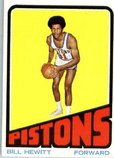 1972 73 Topps Basketball #107 Bill Hewitt Detroit Pistons ENCASED NBA CARD Sports Collectibles