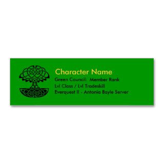 Green Council Member Cards Business Cards