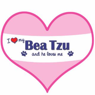 I Love My Bea Tzu (Male Dog) Photo Cut Out