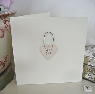 'love you' handmade card by chapel cards