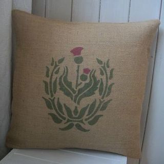 ' rustic scottish thistle ' cushion by rustic country crafts