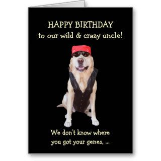 Customizable Funny Dogs Rebel Male Birthday Greeting Cards