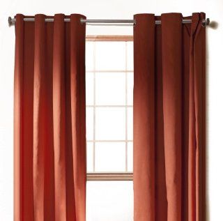 Textrade Twill Curtain Pair with Metal Grommets, 108 Inch by 84 Inch, Brick Red   Sheets