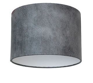 grey leather effect lampshade by quirk