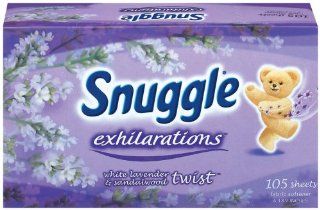 Snuggle Exhilarations White Lavendar & Sandalwood Twist Fabric Sheets, Purple, 105 Sheet Box (Pack of 6) Health & Personal Care