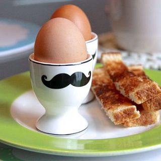 moustache set of egg cups by lisa angel homeware and gifts