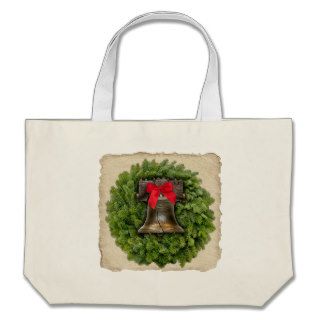 Philadelphia Liberty Bell Wreath on Parchment Tote Bag