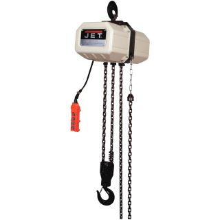 JET Heavy-Duty Electric Hoist — 1-Ton Capacity, 20Ft. Lift, Model# 1SS-1C-20  Electric Chain Hoists