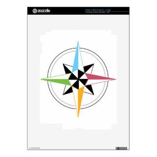 Colorful Ship Compass iPad 2 Skins