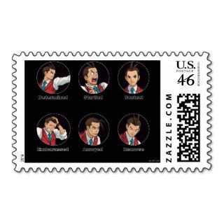 Apollo Justice Emoticons Postage Stamps