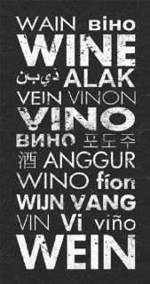 Wine in Different Languages Poster Print by Veruca Salt (20 x 38)  