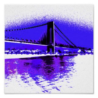 Violet Verrazano Bridge print