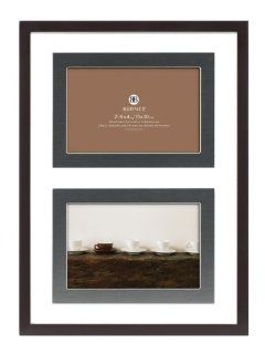 Burnes of Boston 486820 Delancy Floating 2 Opening Picture Frame, Espresso and Pewter  