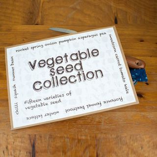 vegetable seed collection by london herb garden