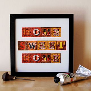 'home sweet home' print by made by menna