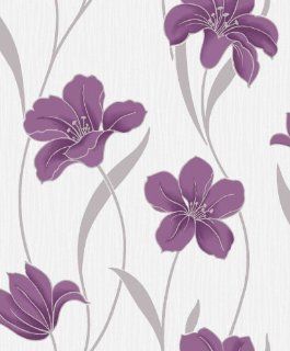 Ideco Grandeco Vilamoura Plum Floral Wallpaper Boa 013 101 3  