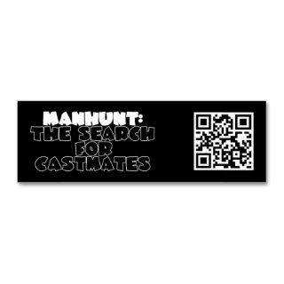 Manhunt The Search for Castmates Business Card Template