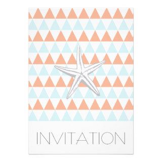 Stylish Starfish Engagement Party Invitation