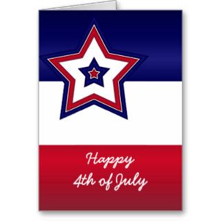 Red White & Blue Star Card