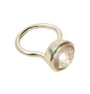 cora ring silver and rose quartz by flora bee