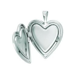Sterling Silver Heart shaped Butterfly Locket Necklace Lockets Necklaces