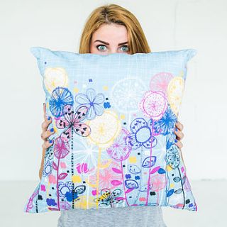 quirky floral stems cushion cover by rachael taylor