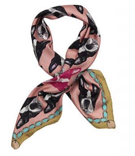 boston terrier dog scarf by graduate collection