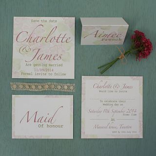 personalised hydrangea wedding stationery by sparks living