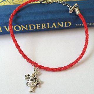white rabbit charm bracelet by literary emporium