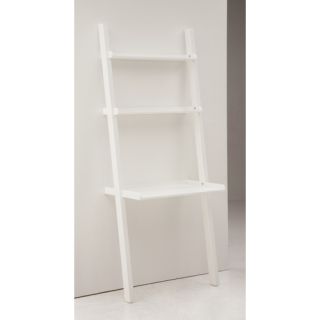 Jesper Office Parson Ladder Five Shelf Bookcase with Peninsula Writing