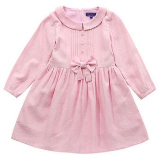 girl's kate's candy pink bow detail dress by london kiddy
