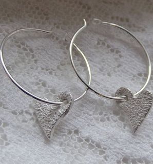 tilted heart hoop earrings by lucy kemp jewellery