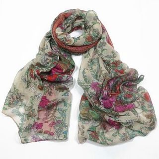 soft touch delicate print scarf by molly & pearl