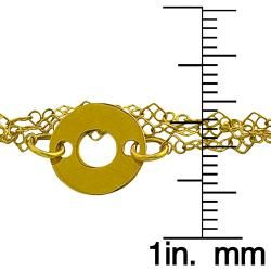 Fremada 14k Yellow Gold 3 strand Spiral Heart Contempo Necklace Fremada Gold Necklaces