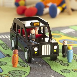 fair trade wooden taxi cab by traidcraft