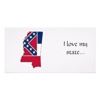 Mississippi Flag Map Photo Card Template