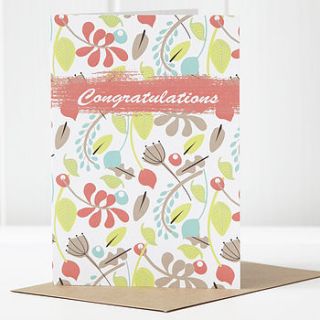 garden congratulations card by ella & otto