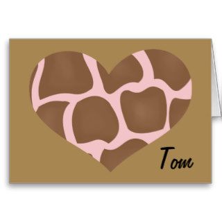 Animal Print Heart Valentine's Day Card