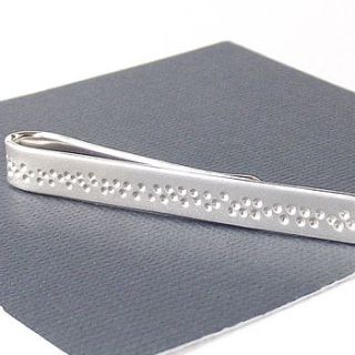 silver dimple personalised tie slide by silversynergy