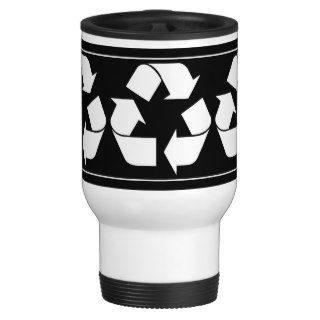 Recycling Symbol   White (For Black Backgrounds) Coffee Mug