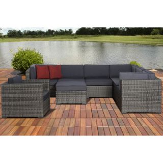 International Home Miami Marseille 8 Piece Deep Seating Group with