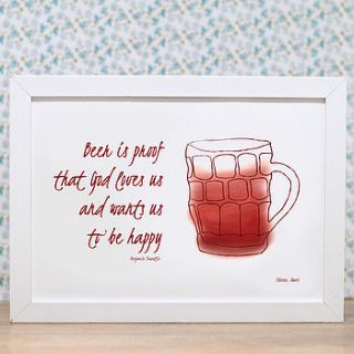 beer and quotation print by the green gables