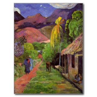 'Rue de Tahiti'   Paul Gauguin Postcard