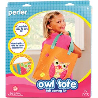Tote Sew & Stuff Kit Owl Perler Beginner Sewing