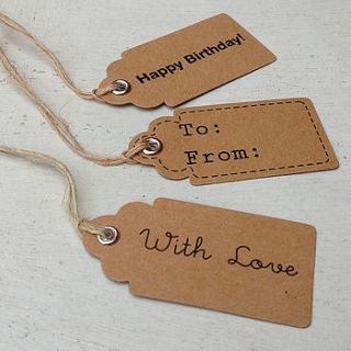 vintage gift tags by two little birdies