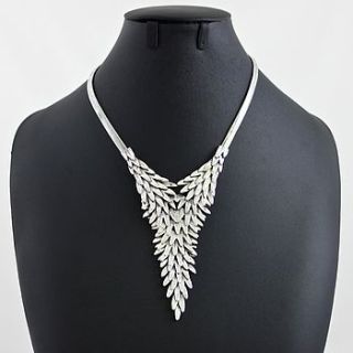 metal feather pyramid necklace by my posh shop